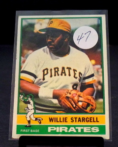 lot 47 image: 1976 TOPPS BASEBALL CARD #270 WILLIE STARGELL EXNM HALL OF FAME PIRATES
