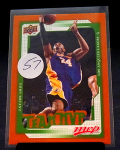 lot 57 image: 2008 UD NBA MVP # 183 Team MVP KOBE BRYANT - MINT