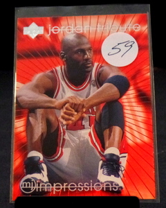 lot 59 image: MICHAEL JORDAN 1997-98 Upper Deck UD Jordan Tribute MJ Impressions #MJ37 Bulls
