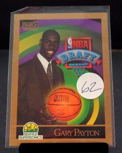 lot 62 image: GARY PAYTON 1990 SKYBOX BASKETBALL ROOKIE CARD #365 RC NBA DRAFT (MT)