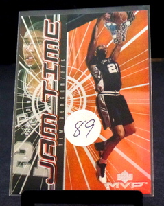 lot 89 image: 1999-2000 Upper Deck MVP Jam Time #JT6 TIM DUNCAN card, San Antonio Spurs HOF