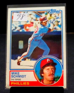 lot 98 image: 1983 Topps MIKE SCHMIDT #300 NM PHILLIES