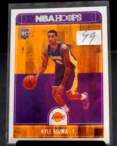 lot 99 image: 2017-18 PANINI NBA HOOPS KYLE KUZMA BASE ROOKIE CARD #277 - LAKERS UTAH CRAZY HOT