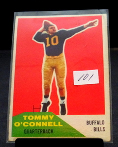 lot 101 image: 1960 Fleer Football #19 TOMMY OCONNELL-BUFFALO BILLS- VINTAGE FOOTBALL CARD