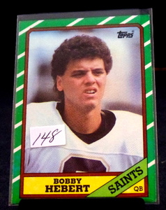 lot 148 image: BOBBY HEBERT ROOKIE CARD - 1986 Topps # 339 - SAINTS