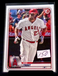 lot 150 image: 2020 BOWMAN #1 MIKE TROUT - ANAHEIM ANGELS