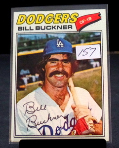 lot 157 image: 1977 Topps #27 BILL BUCKNER - Los Angeles Dodgers