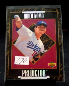 lot 170 image: 1995 Upper Deck Award Winner Predictor redeemed H38 Hideo Nomo ROKKIE CARD