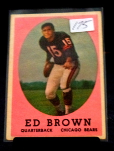 lot 175 image: VINTAGE 1958 Topps #123 Ed Brown Bears EX