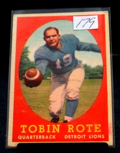 lot 179 image: VINTAGE 1958 Topps #94 Tobin Rote VGEX