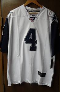 lot 3 image: DAK PRESCOTT NFL 100th Anniversary Players Jersey - Dallas Cowboys - Size Large