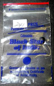 lot 241 image: GENUINE BLACK STAR OF INDIA STONE