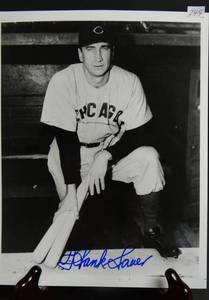 lot 249 image: HANK SAUER CHICAGO CUBS (DECEASED) AUTHENTIC AUTOGRAPHED 8X10 PHOTO W COA