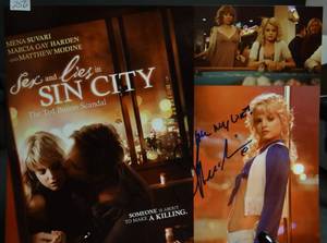 lot 256 image: BEAUTIFUL ACTRESS MENA SUVARI - AUTHENTIC AUTOGRAPHED 8 X 10 PHOTO COLLAGE