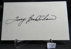 lot 268 image: TERRY BRADSHAW SIGNED INDEX CARD - PITTSBURGH STEELERSHOF4X SUPERBOWL LEGEND