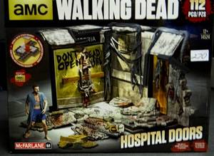 lot 270 image: MCFARLANE TOYS The Walking Dead Hospital Doors Building Set (CONSTRUCTION  - NEW 112 PIECE)