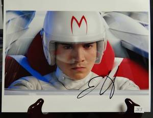 lot 283 image: EMILE HIRSCH SIGNED 8 x 10 - SPEED RACER RARE PROMO PHOTO AUTOGRAPH w COA