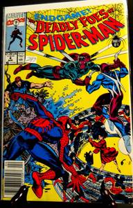 lot 297 image: MARVEL AUGUST 1991 #4  SPEDERMAN  END GAME DEADLY FOES - SLEEVEDBOARDED