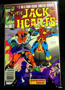 lot 304 image: MARVEL MARCH 1984 #3  THE JACK OF HEARTS  SACRIFICE OF A HERO
