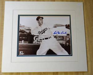 lot 117 image: Cal McLish Dodgers - Matted Autographed Photo measures 12 x 16 - with COA