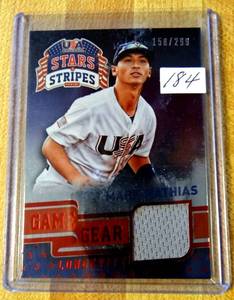 lot 184 image: MARK MATHIAS - STARS & STRIPES - GAME USED SWATCH CARD #69 ( LIMITED #158299)