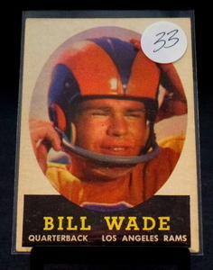 lot 33 image: 1958 Topps 38 Bill Wade VG - RED BACK