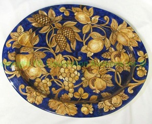 lot 181 image: Artist signed Italian ceramic large serving platter