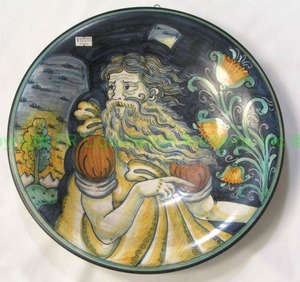 lot 210 image: Saca Castelli Italian ceramic wall decor plate, approx. 18 wide