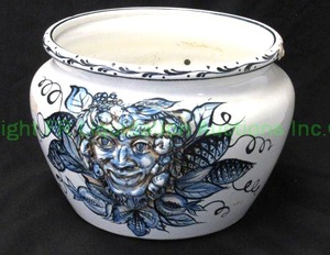 lot 74 image: Bacchus mask painted cachepot