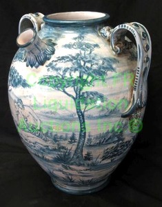 lot 81 image: Italian ceramic large pitcher, 16 tall x 15 wide