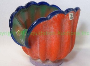 lot 141 image: Murano Vetri hand blown glass decorative bowl