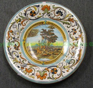 lot 177 image: Italian ceramic wall decor plate, 22 wide