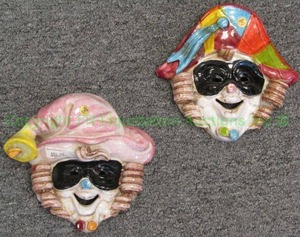 lot 197 image: Italian ceramic Bacchus masks, 5.5 x 6 each, bid is times the quantity
