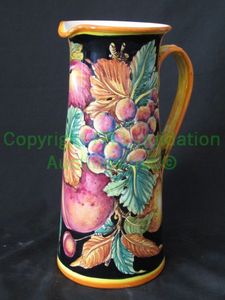 lot 289 image: Ammannati Italian ceramic acqua pitcher, 13.5 tall