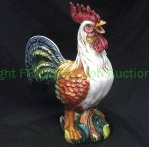 lot 245 image: Italian ceramic gallo rooster, 13 tall