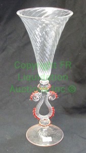 lot 143 image: Murano hand blown decorative goblet, 12 tall