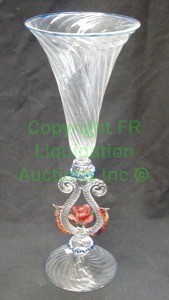 lot 142 image: Murano Rosa hand blown decorative goblet, 12 tall