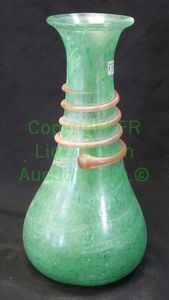 lot 129 image: Murano hand blown glass stem vase, 10 tall