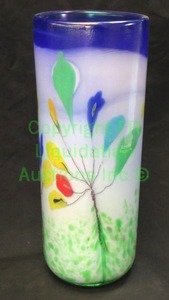 lot 125 image: Murano hand blown glass Formia fiore vase 14 tall