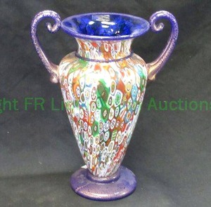 lot 127 image: Murano hand blown glass vetreria atistica Gambaro & Poggi trophy vase, 10 tall