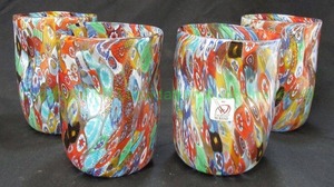 lot 241 image: Murano hand blown glass Kaia tumbler set of 4