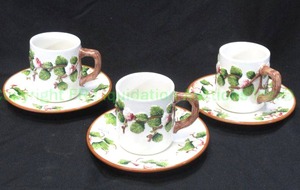 lot 436 image: Italian ceramic fiore cup & sacer set