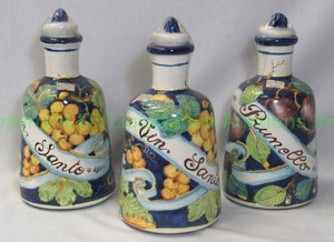 lot 270 image: Ceramiche Artistiche cruet set, 9.25 tall each