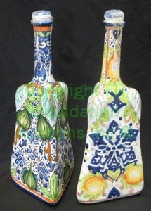 lot 272 image: Italian ceramic olio bottles, 15 tall