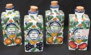 lot 295 image: Ceramiche Artistiche Italian ceramic spezia (spice) jars, 6 tall