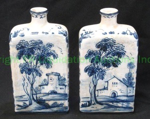 lot 296 image: Italian ceramic Country Villa decor bottles, 8 tall