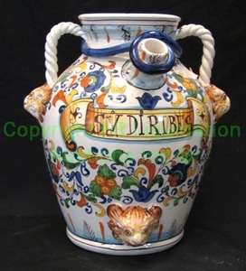 lot 428 image: Italian ceramic large pitcher