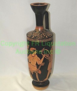 lot 326 image: Italian ceramic ancient Greece style amphora vase, 18 tall