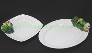 lot 283 image: Italian ceramic verdura serving plate & platter