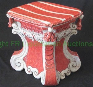 lot 323 image: Italian ceramic pianta pillar, 16 tall